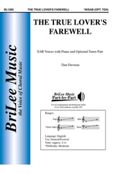 The True Lover's Farewell SAB choral sheet music cover